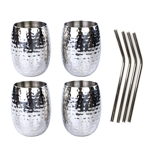 Dakota Fields Arreana 4 Piece 18oz. Stainless Steel Drinking Glass